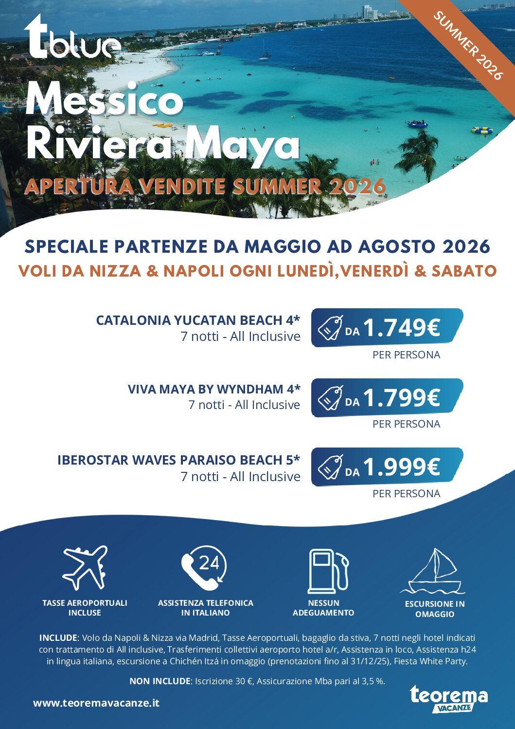 Riviera Maya - Da Maggio ad Agosto
