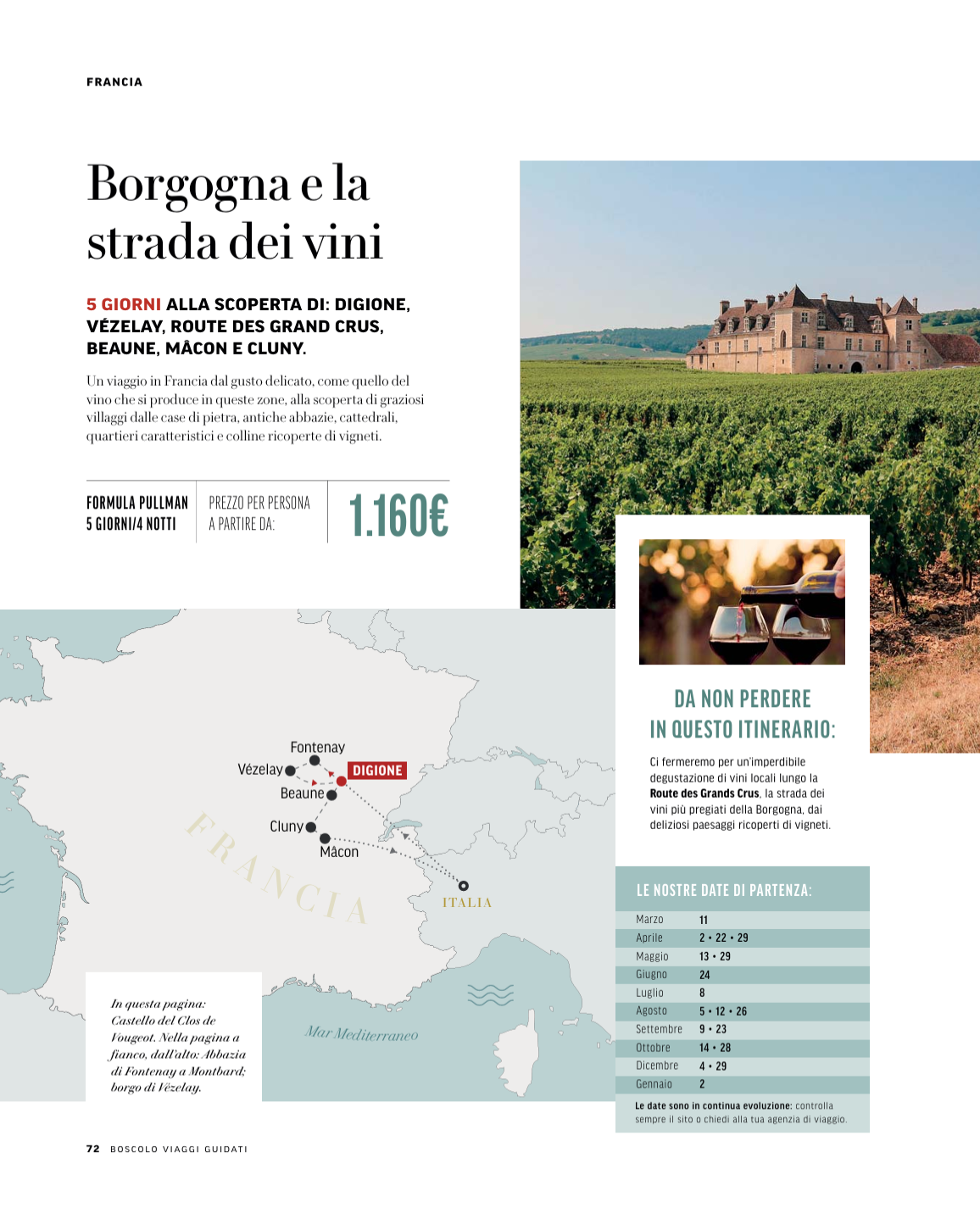 Francia - Borgogna e strada dei vini
