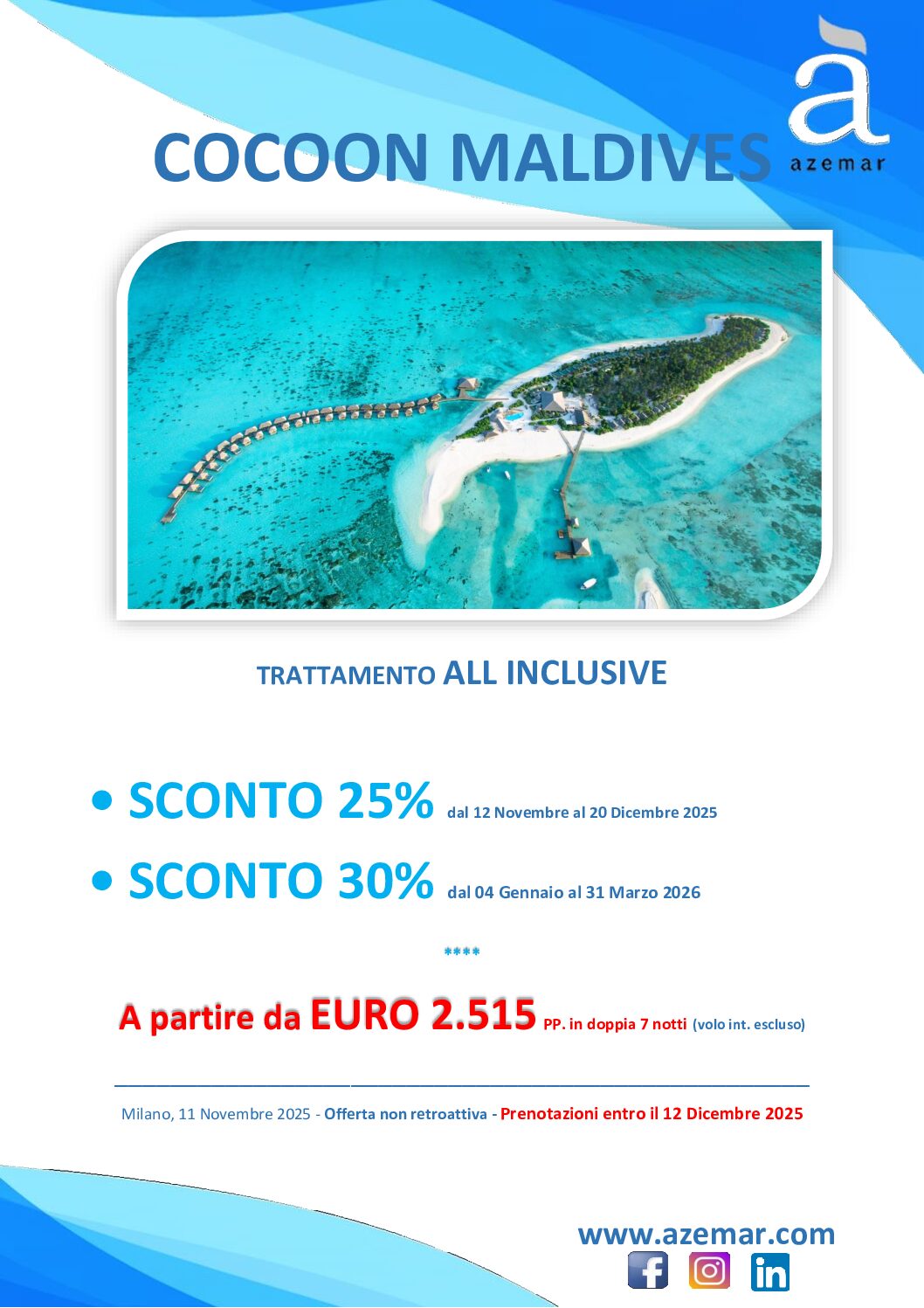 Maldive - Gennaio Febbraio Marzo