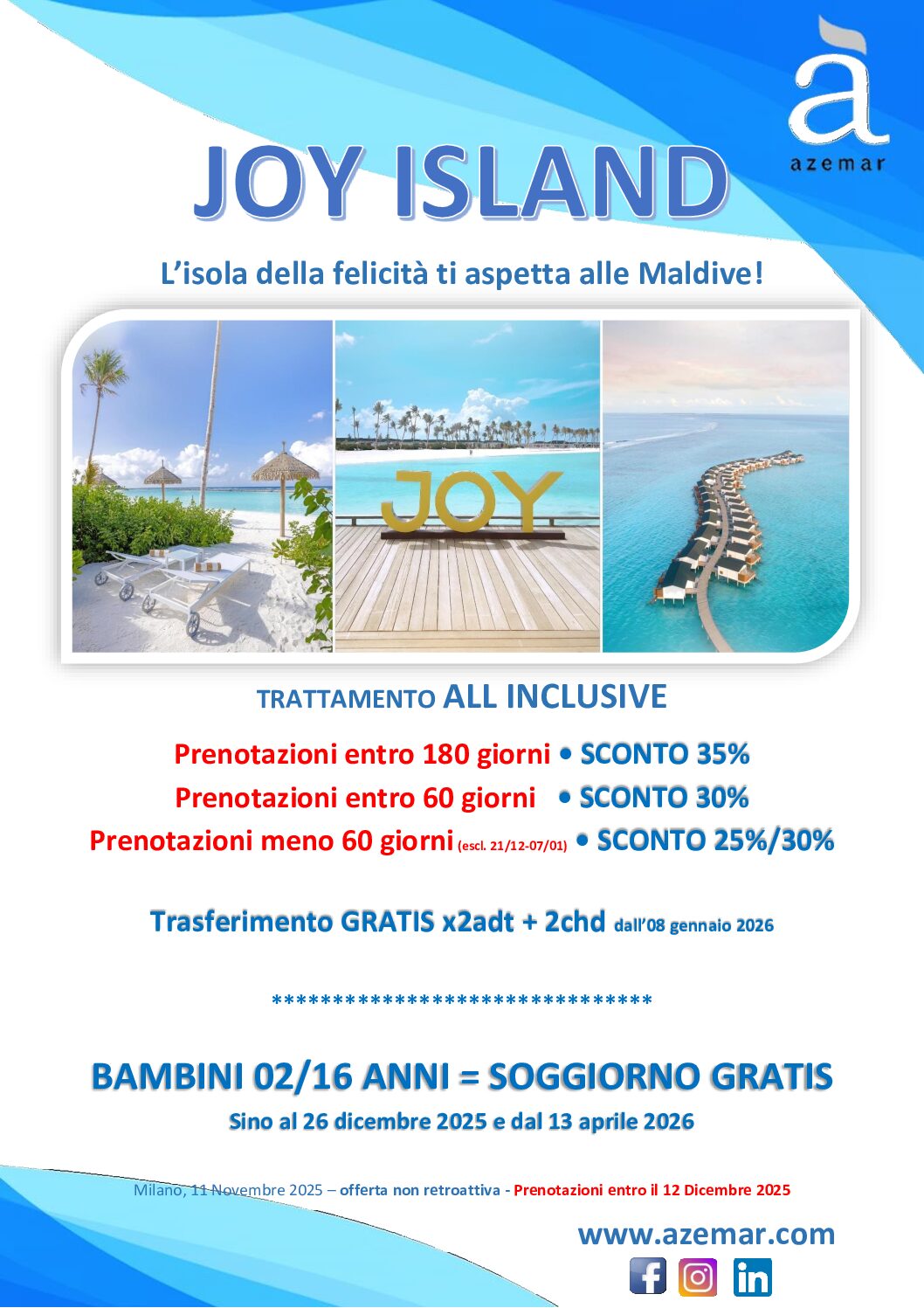 Maldive  - Gennaio Febbraio Marzo