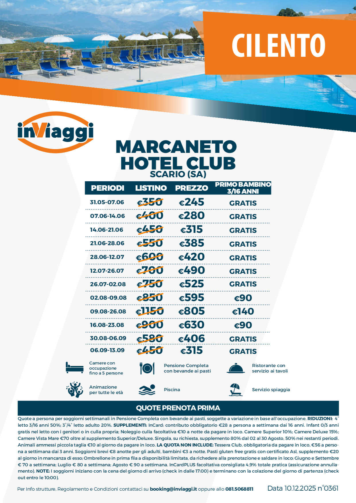 Estate 2026 - Scario - Marcaneto Hotel Club