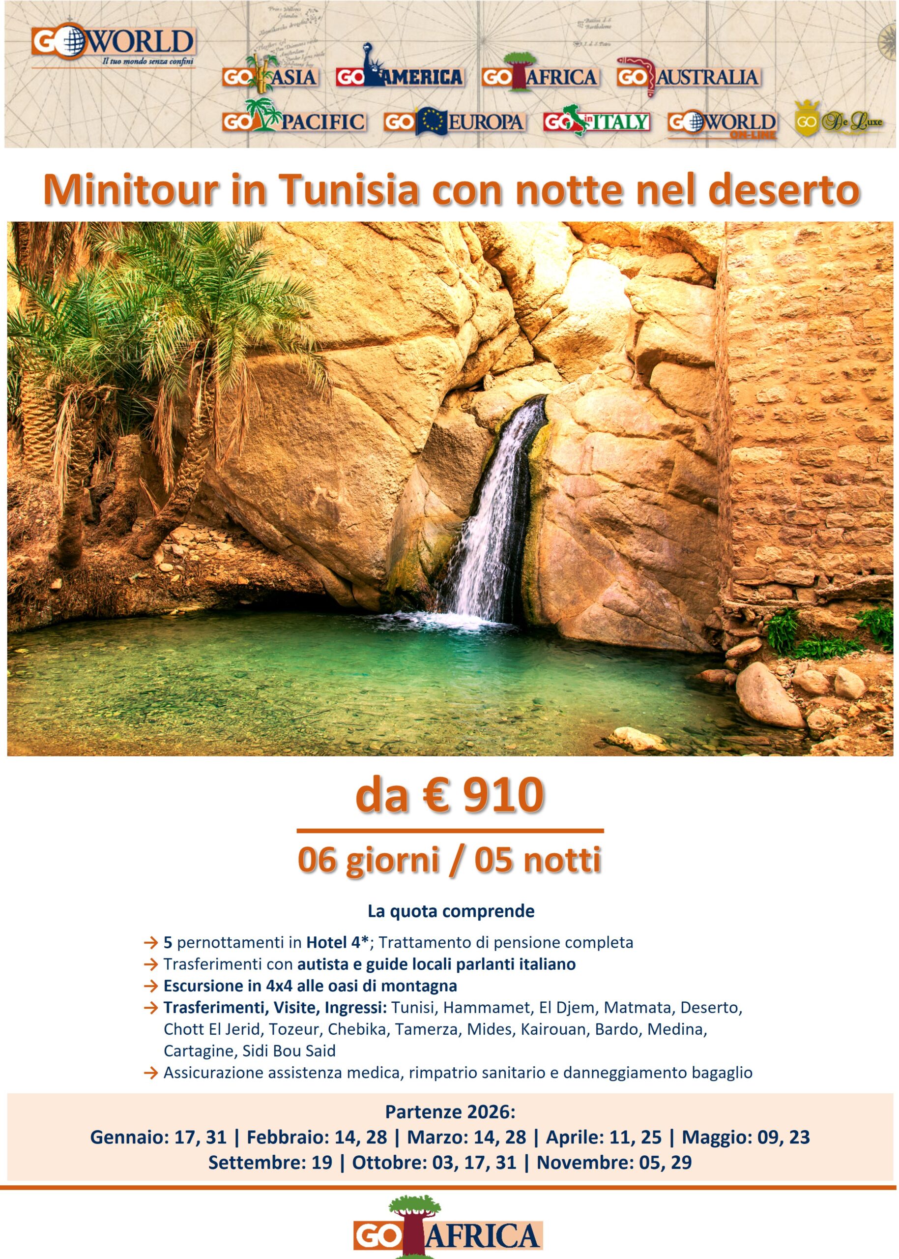 GoAfrica - Tunisia con notte nel deserto