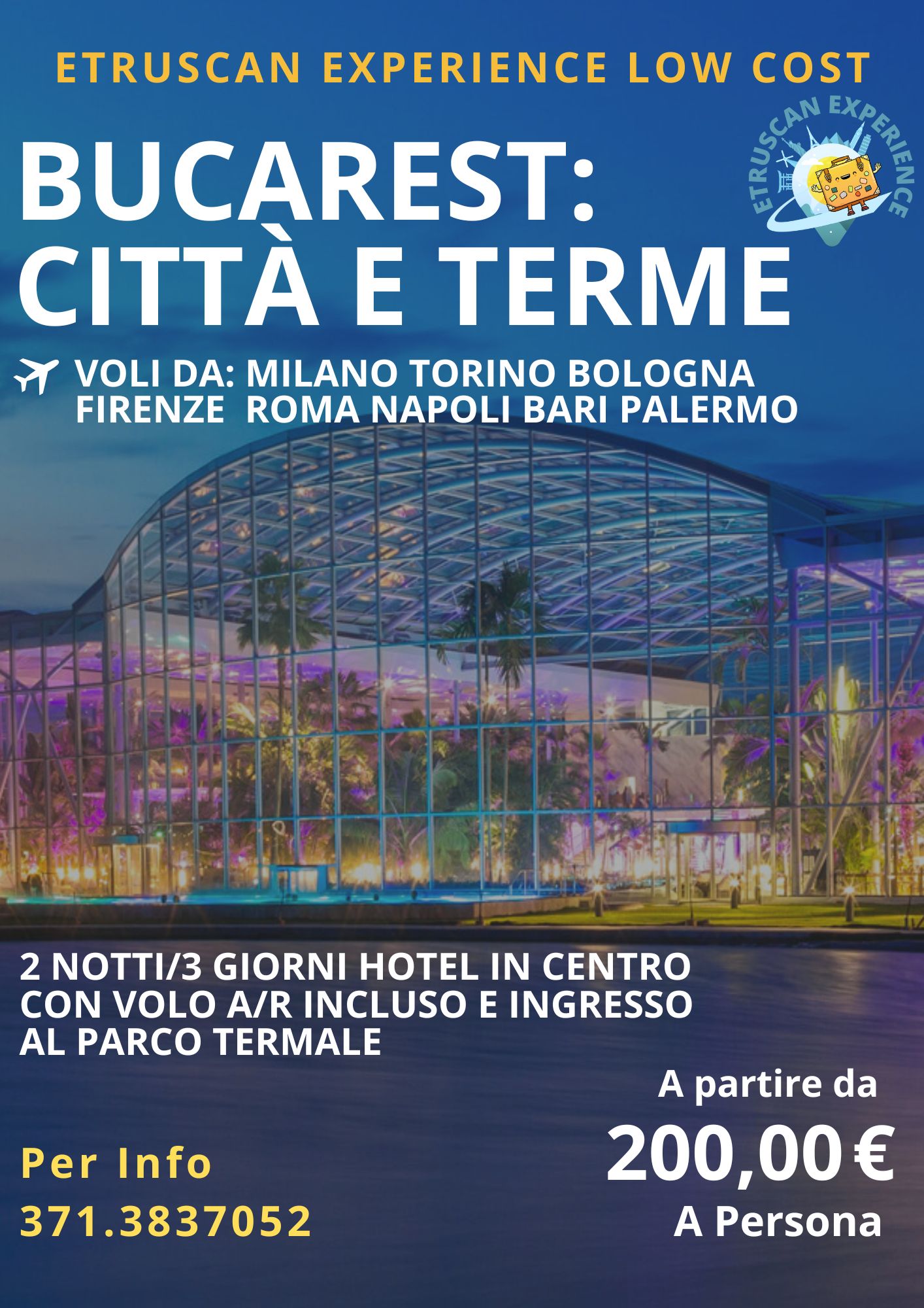 Bucarest volo+hotel+parco termale